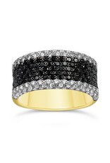 Casa Gi 18k yellow & white gold ring with 1,10 ct diamonds