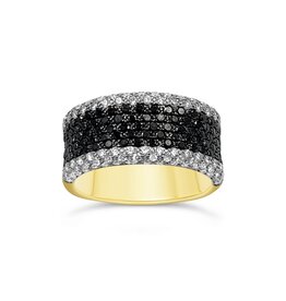 Casa Gi 18k geel & wit goud ring met 1,10 ct diamanten