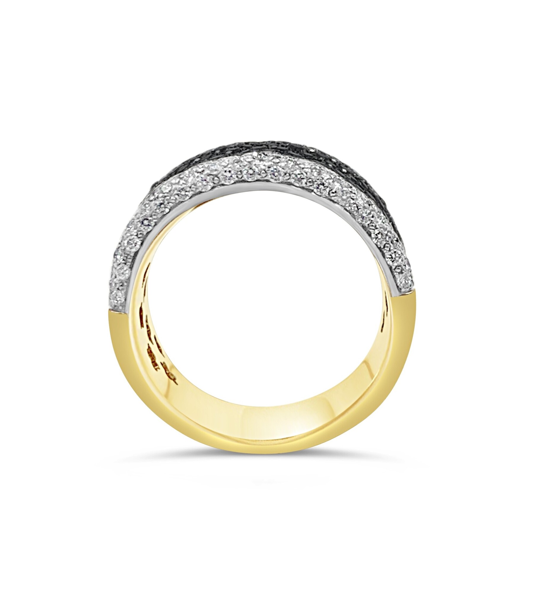 Casa Gi 18k geel & wit goud ring met 1,10 ct diamanten