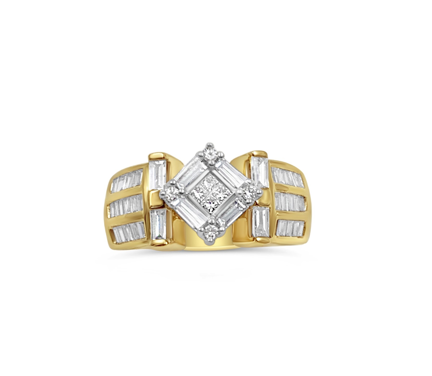 18k geel goud ring met 1,20 ct diamanten