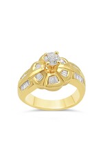 18k yellow gold ring with 1,03ct diamonds