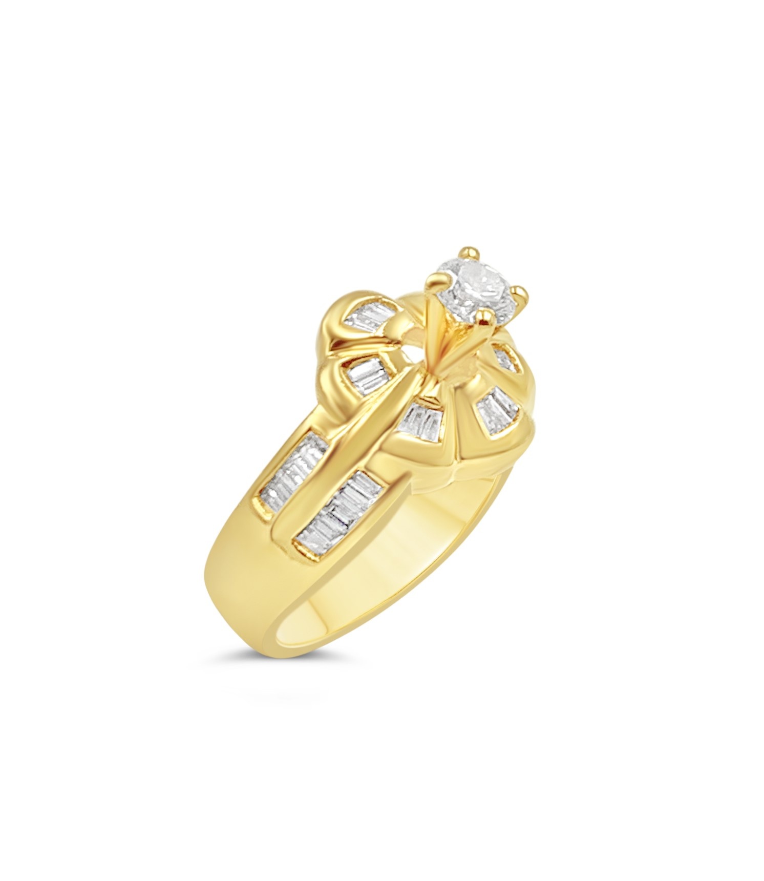 18k yellow gold ring with 1,03ct diamonds