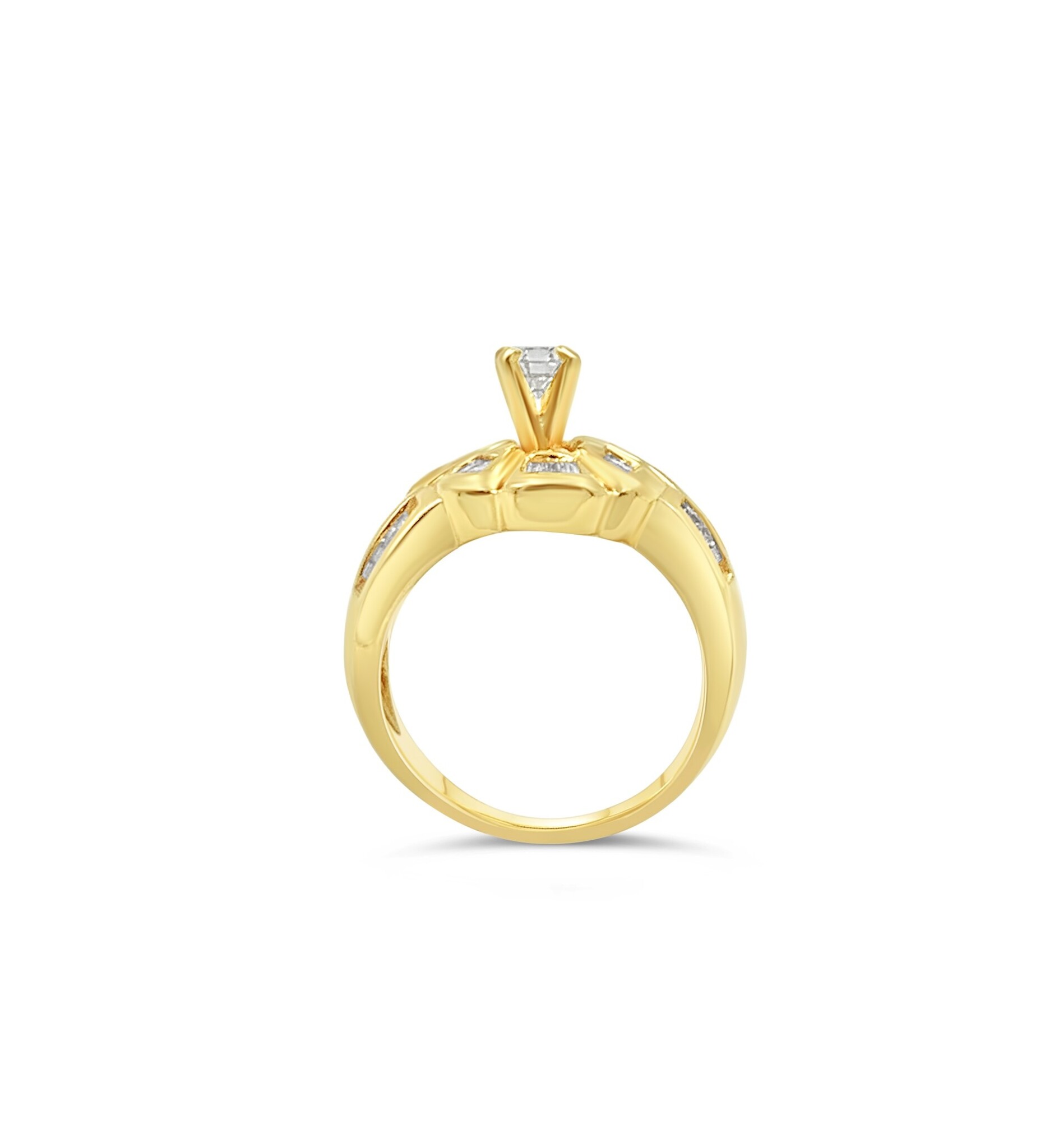 18k geel goud ring met 1,03ct diamanten