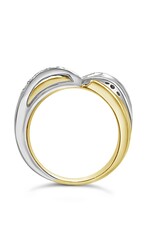 18k geel & wit  goud ring met 0,50 ct diamanten