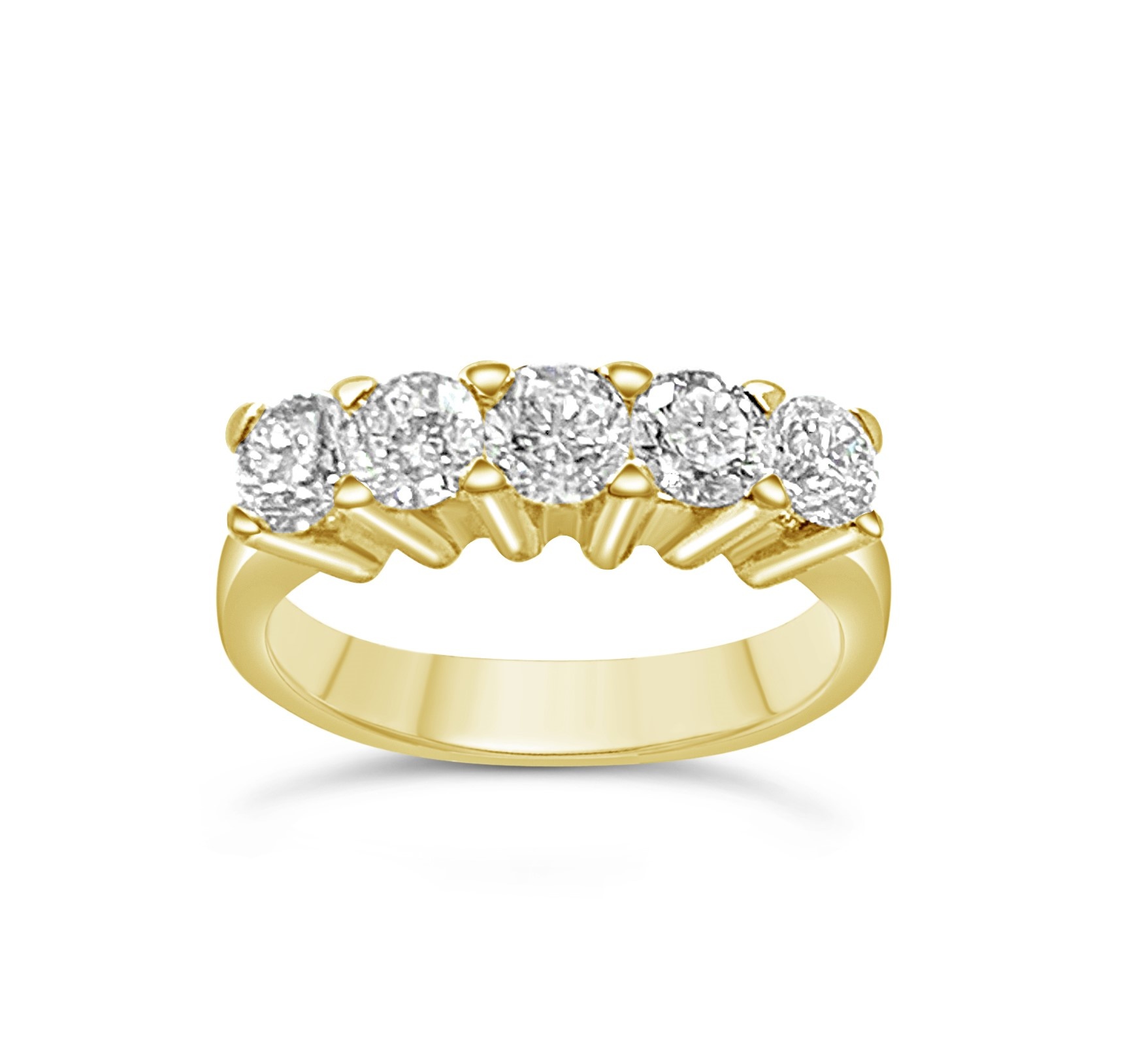 18k geel goud ring met 1,52ct diamanten