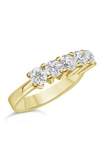 18k yellow gold ring with 1,52ct diamonds