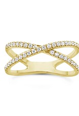 18k yellow gold ring with 0,25ct diamonds