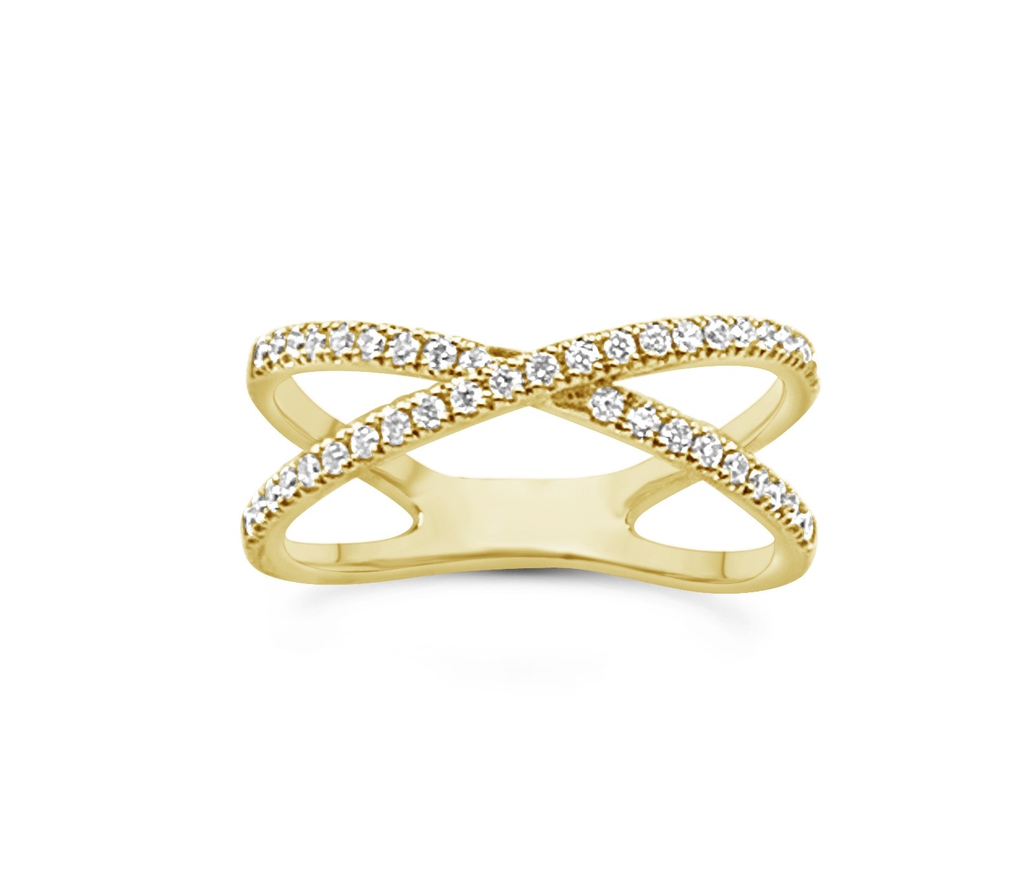 18k yellow gold ring with 0,25ct diamonds