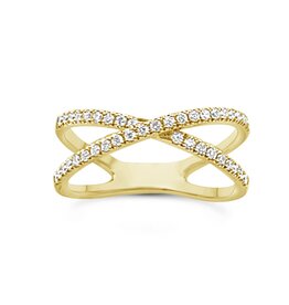 18k yellow gold ring with 0,25ct diamonds