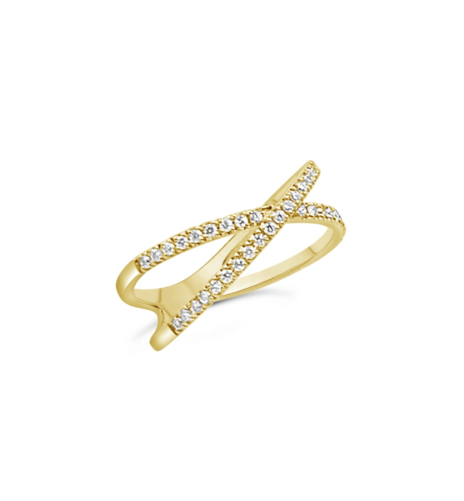 18k yellow gold ring with 0,25ct diamonds