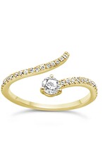 18k yellow gold ring with 0,36ct diamonds