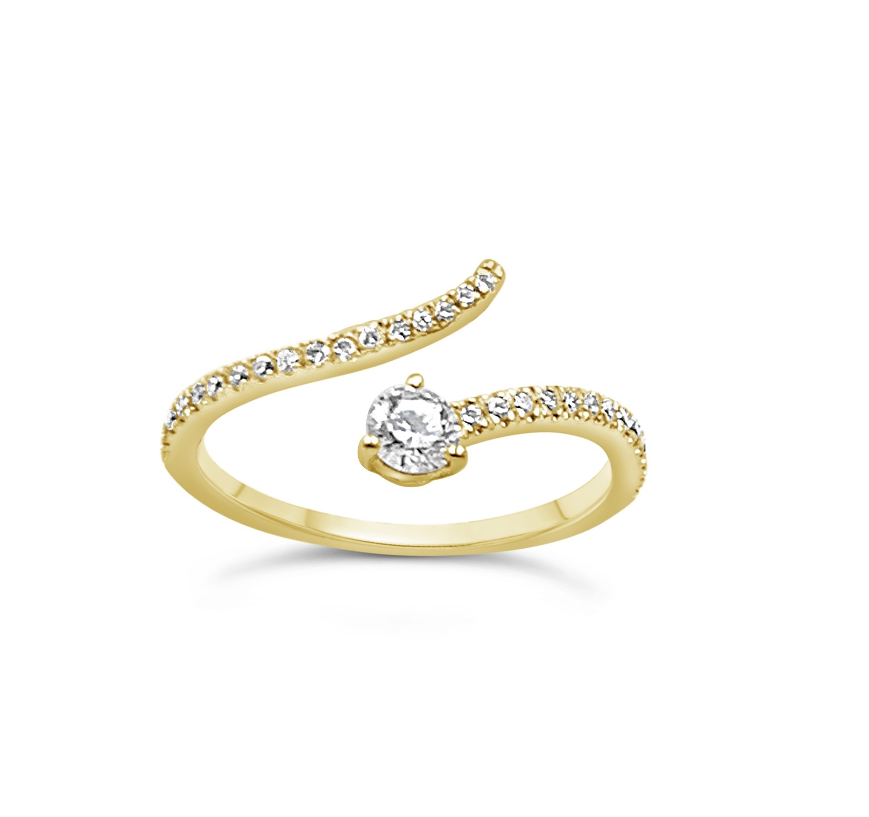 18k geel goud ring met 0,36ct diamanten