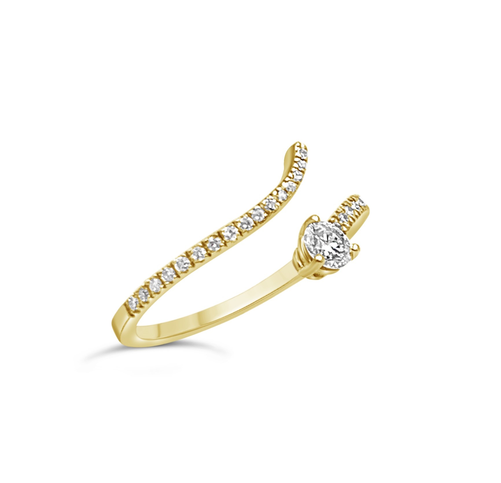 18k yellow gold ring with 0,36ct diamonds