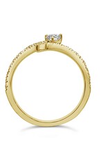 18k geel goud ring met 0,36ct diamanten