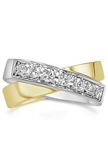 18k geel & wit goud ring met 0,56ct diamanten