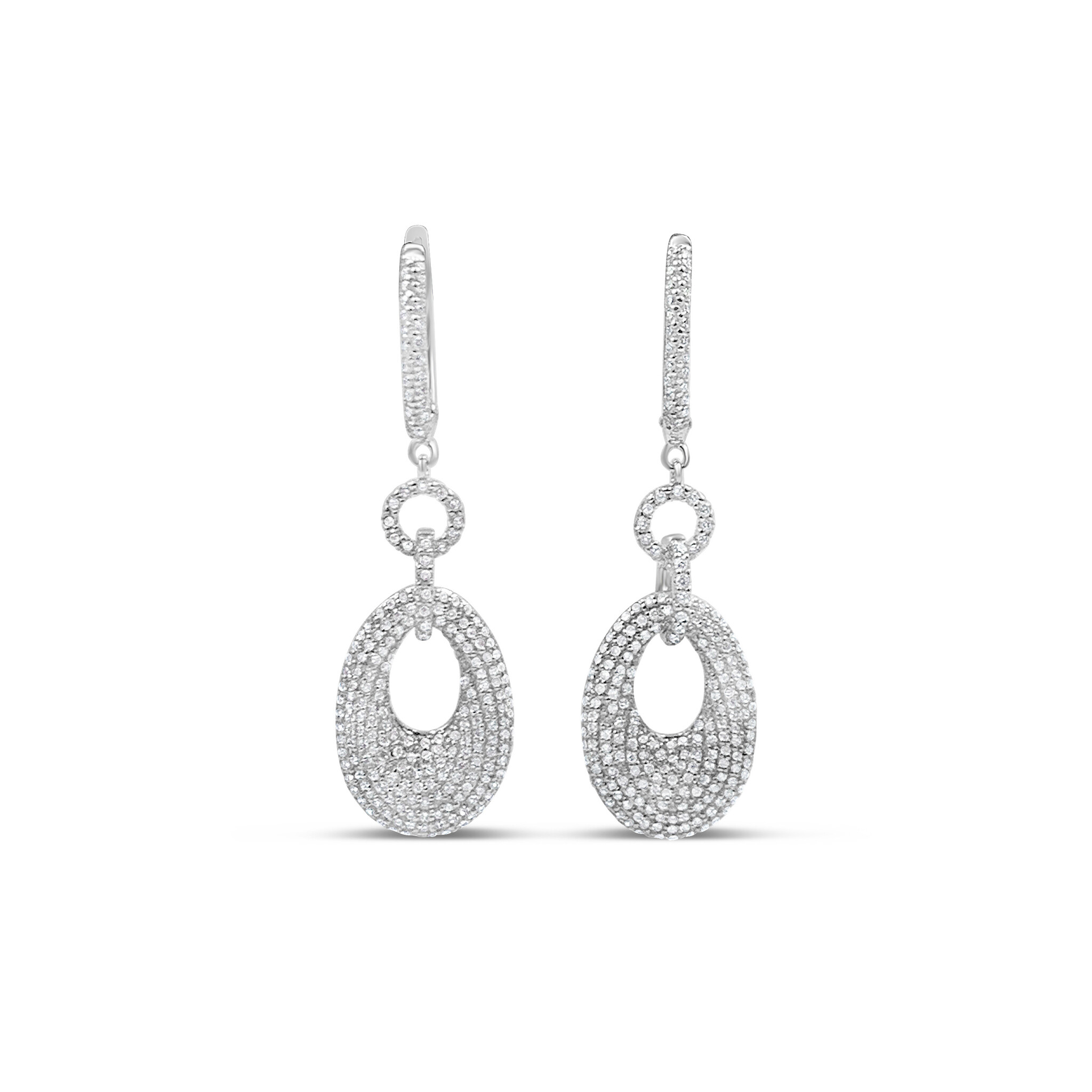 18k white gold earrings with 1,35ct diamonds