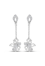 18k white gold earrings with 0,44ct diamonds