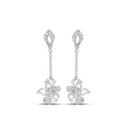 18k white gold earrings with 0,44ct diamonds