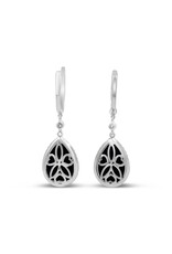 18k white gold earrings with 1,01ct diamonds   & 6,02ct agate