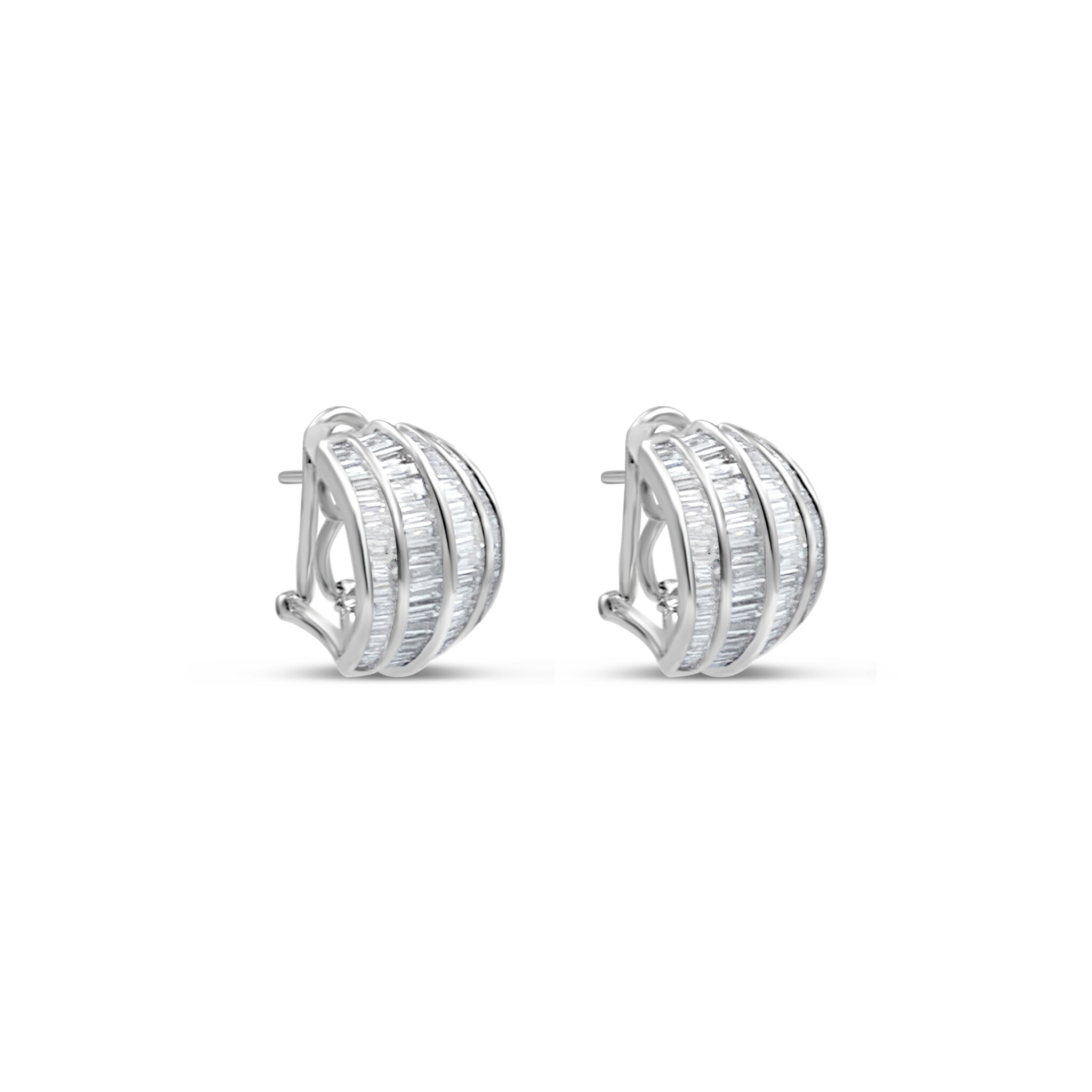 18k white gold earrings with 3,62ct diamonds