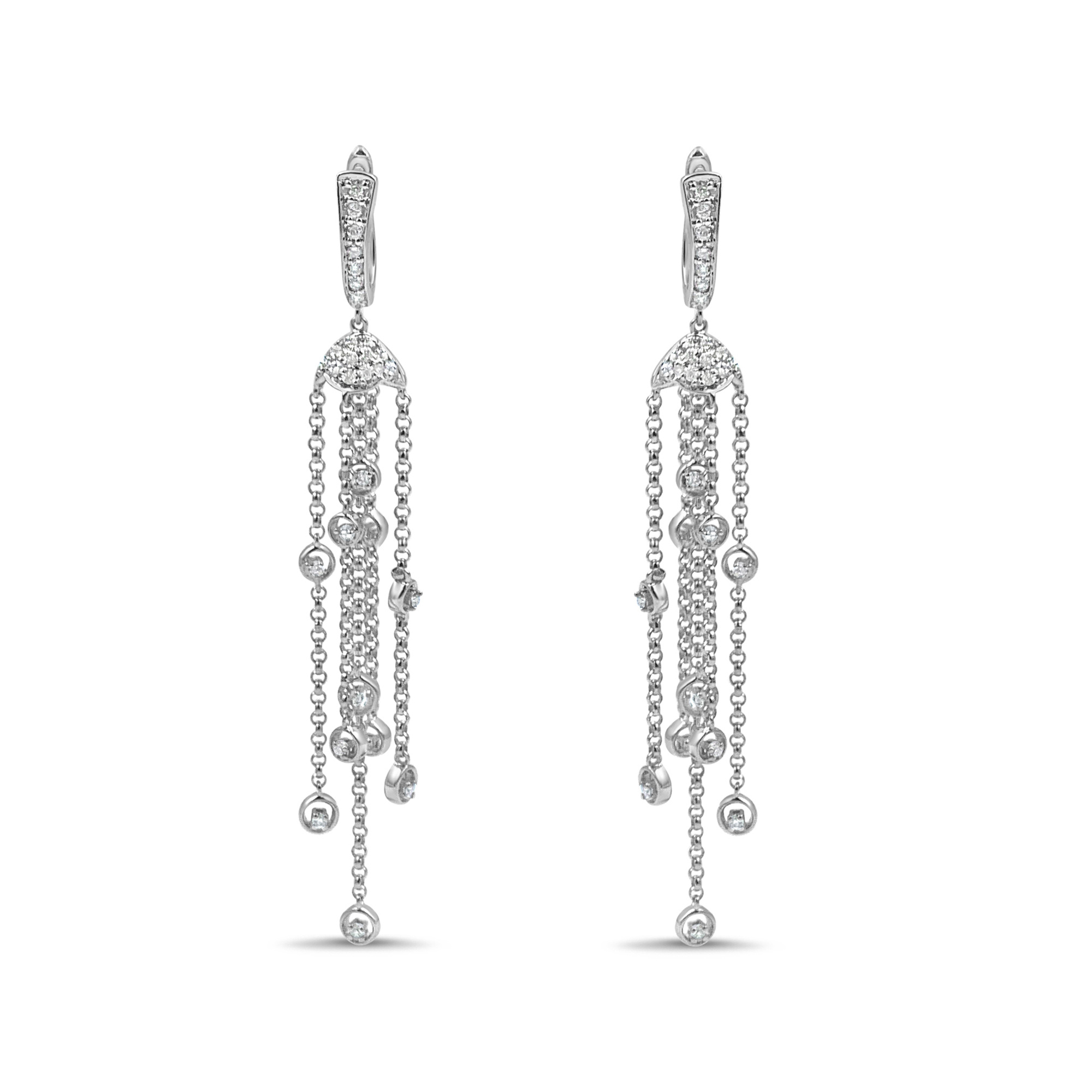 18k white gold earrings with 1,02ct diamonds