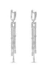 18k white gold earrings with 1,22ct diamonds
