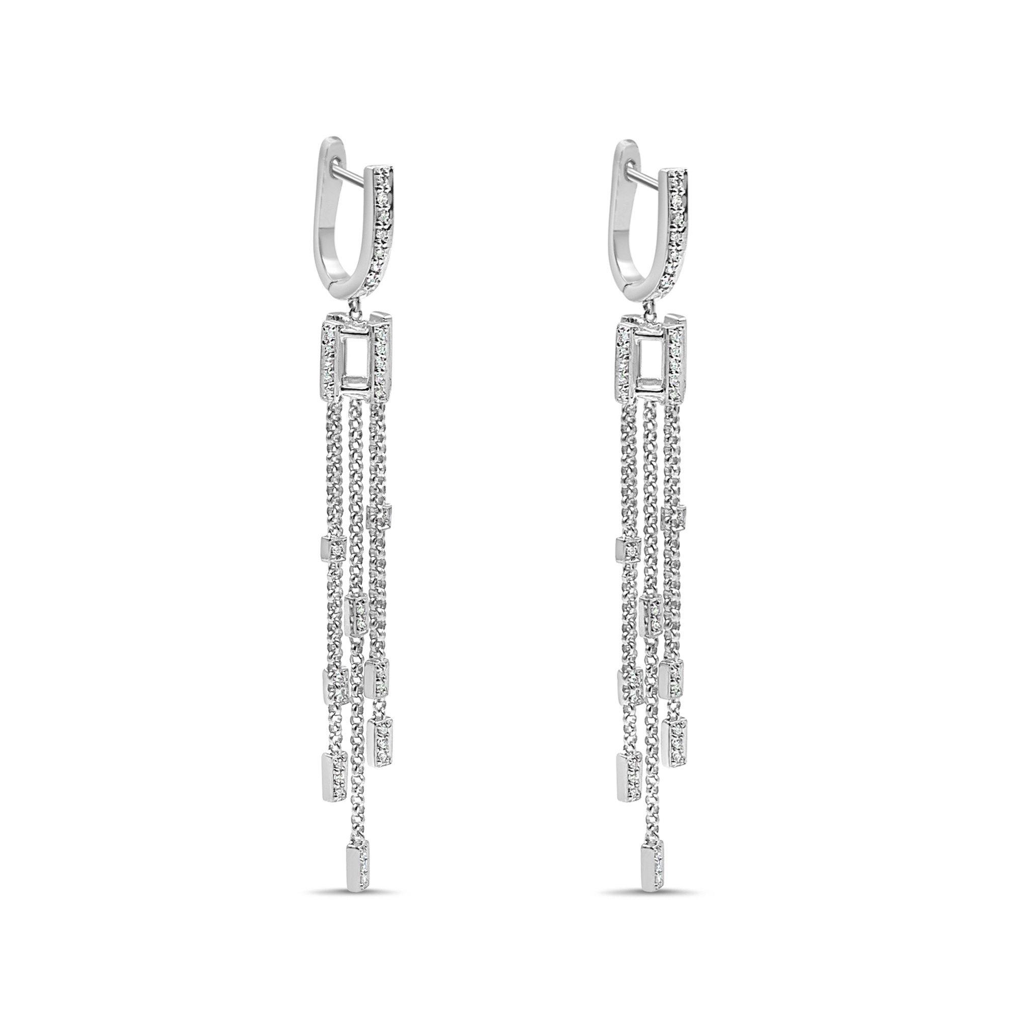 18k white gold earrings with 1,22ct diamonds