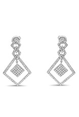 18k white gold earrings with 1,49ct diamonds