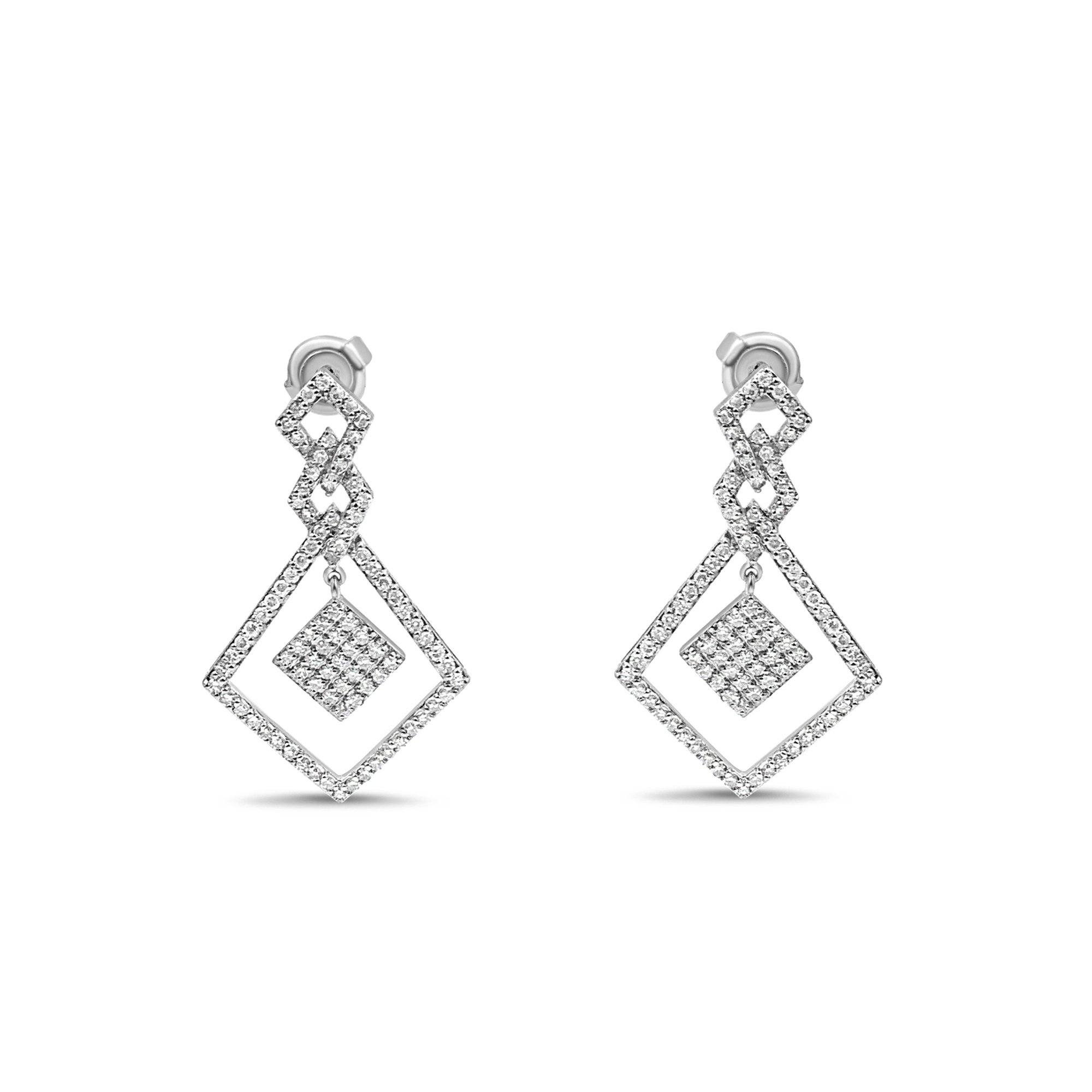 18k white gold earrings with 1,49ct diamonds