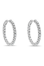 18k white gold earrings with 0,60ct diamonds