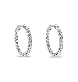 18k white gold earrings with 0,60ct diamonds