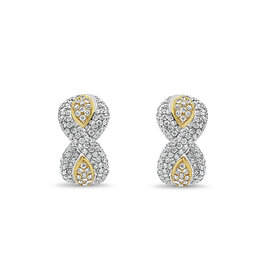 18k white & yellow gold earrings with 3,02ct diamonds