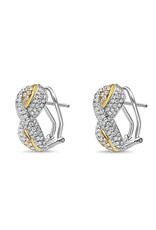 18k white & yellow gold earrings with 3,02ct diamonds