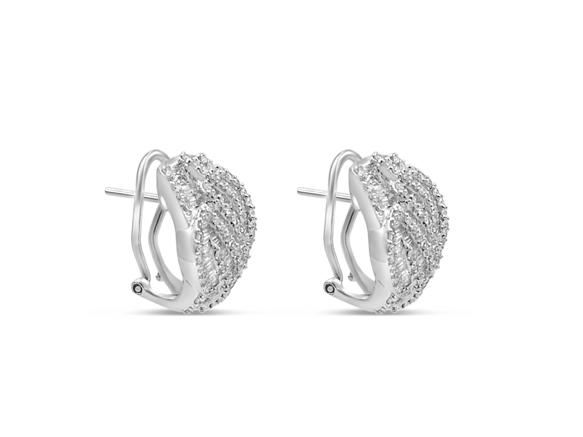 18k white gold earrings with 2,54ct diamonds