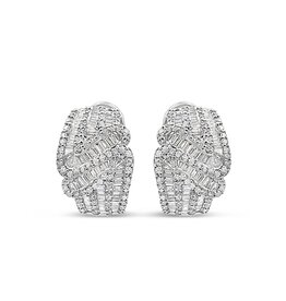 18k white gold earrings with 3,02ct diamonds