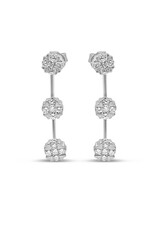 18k white gold earrings with 1,13ct diamonds