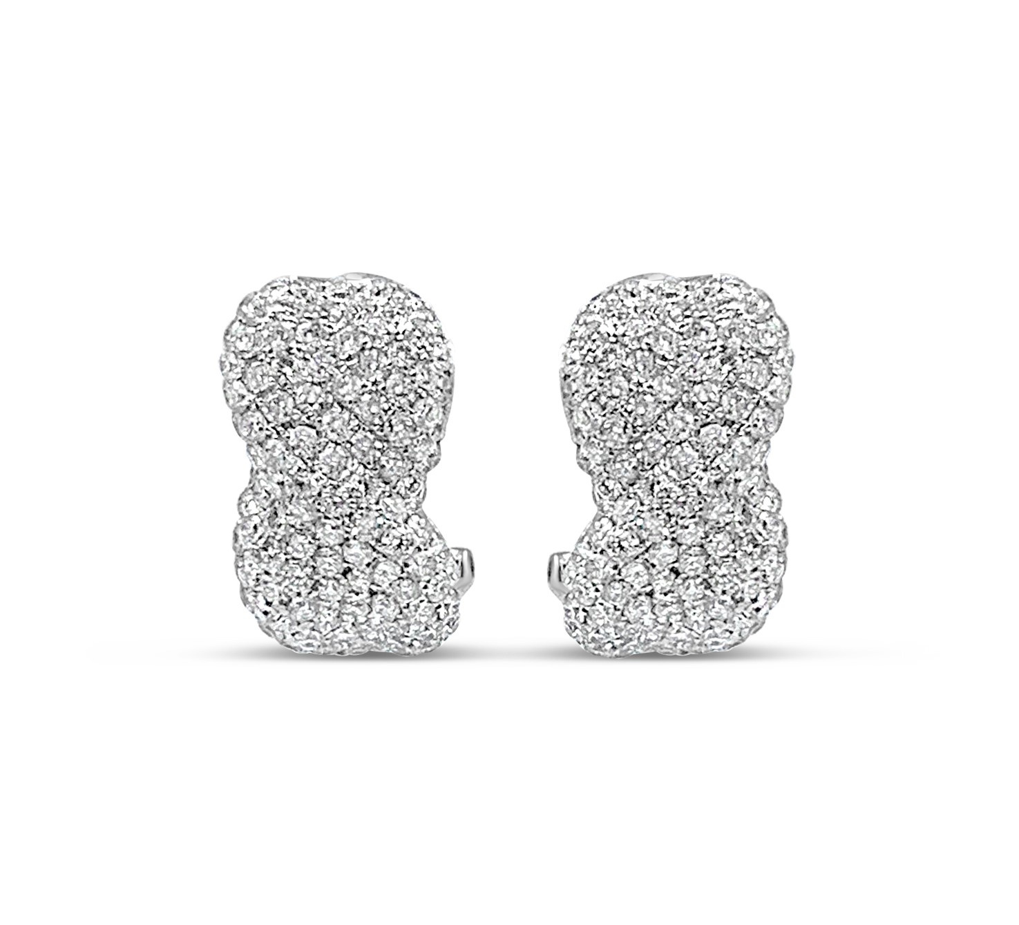 18k white gold earrings with 3,52ct diamonds