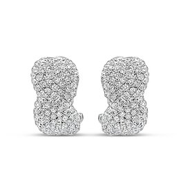 18k white gold earrings with 3,52ct diamonds