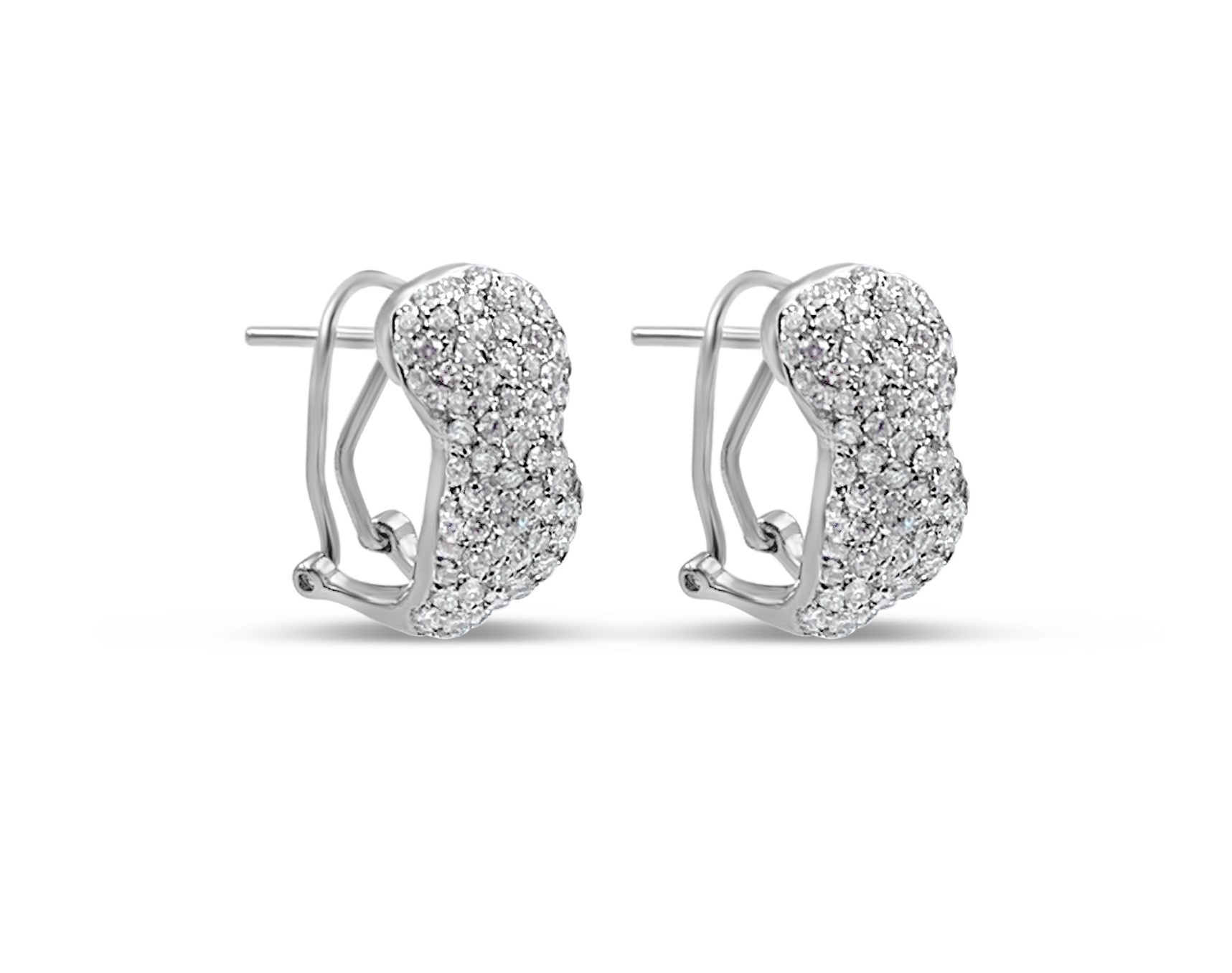18k white gold earrings with 3,52ct diamonds