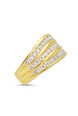 18k yellow gold ring with 1,50ct diamonds