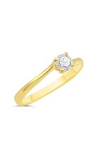 18k geel goud verlovingsring met 0,32ct diamant