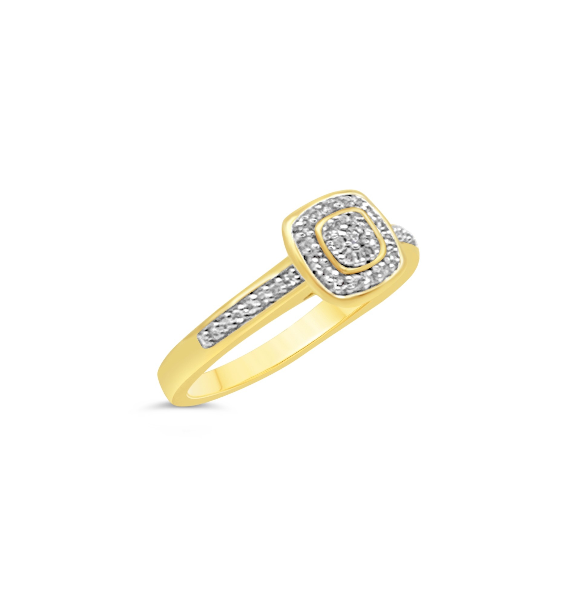 18k geel goud verlovingsring met 0,35ct diamanten