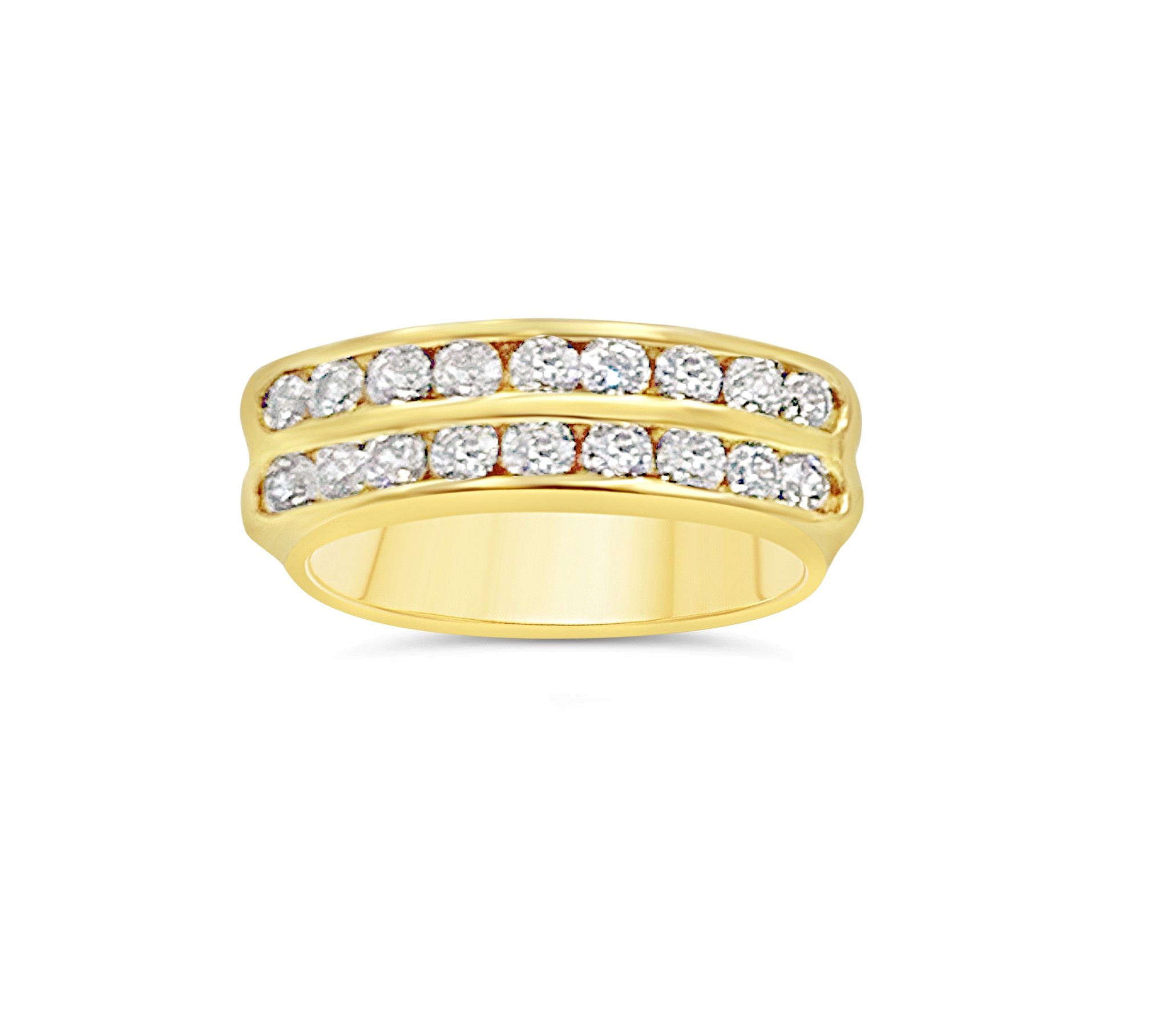 18k yellow gold ring with 0,90ct diamonds