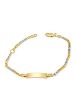 18k geel & wit goud baby armband