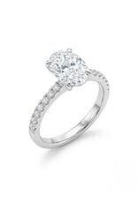 18k white gold engagement ring with 2,84ct lab diamonds