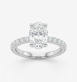 18k wit goud verlovingsring met 2,84ct lab diamanten