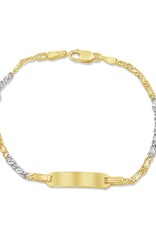 18k geel & wit goud baby armband