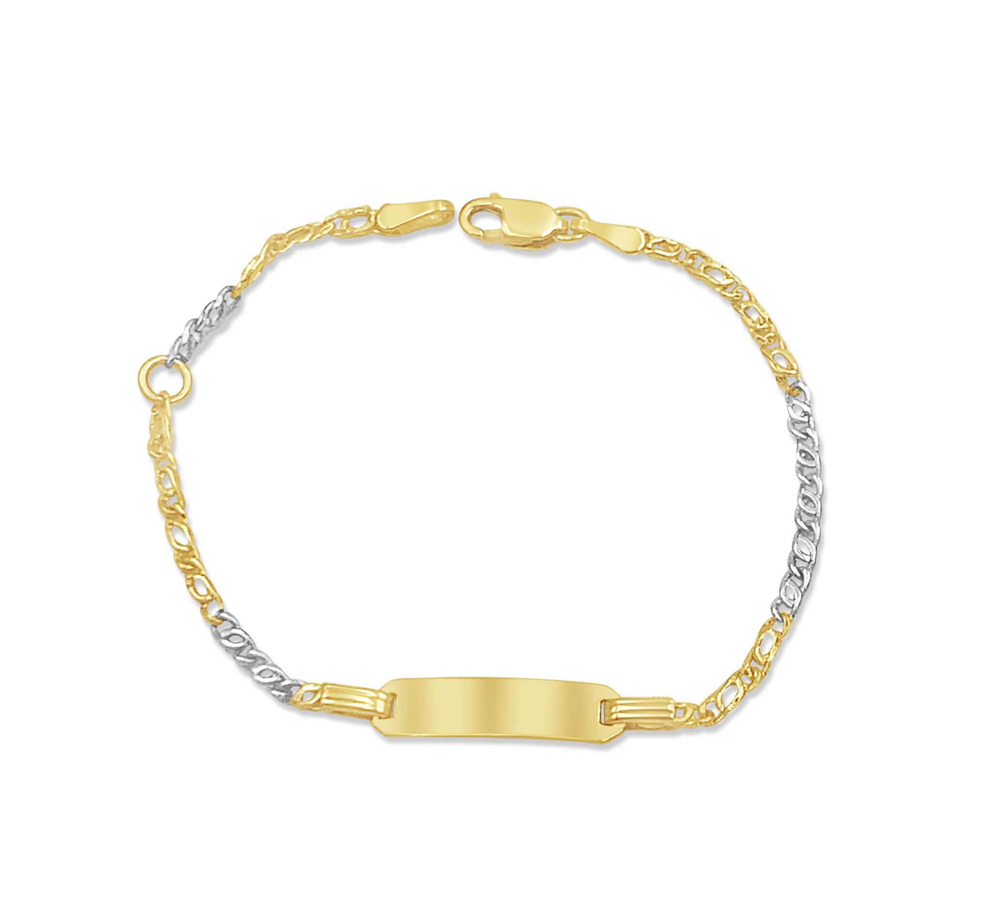 18k geel & wit goud baby armband
