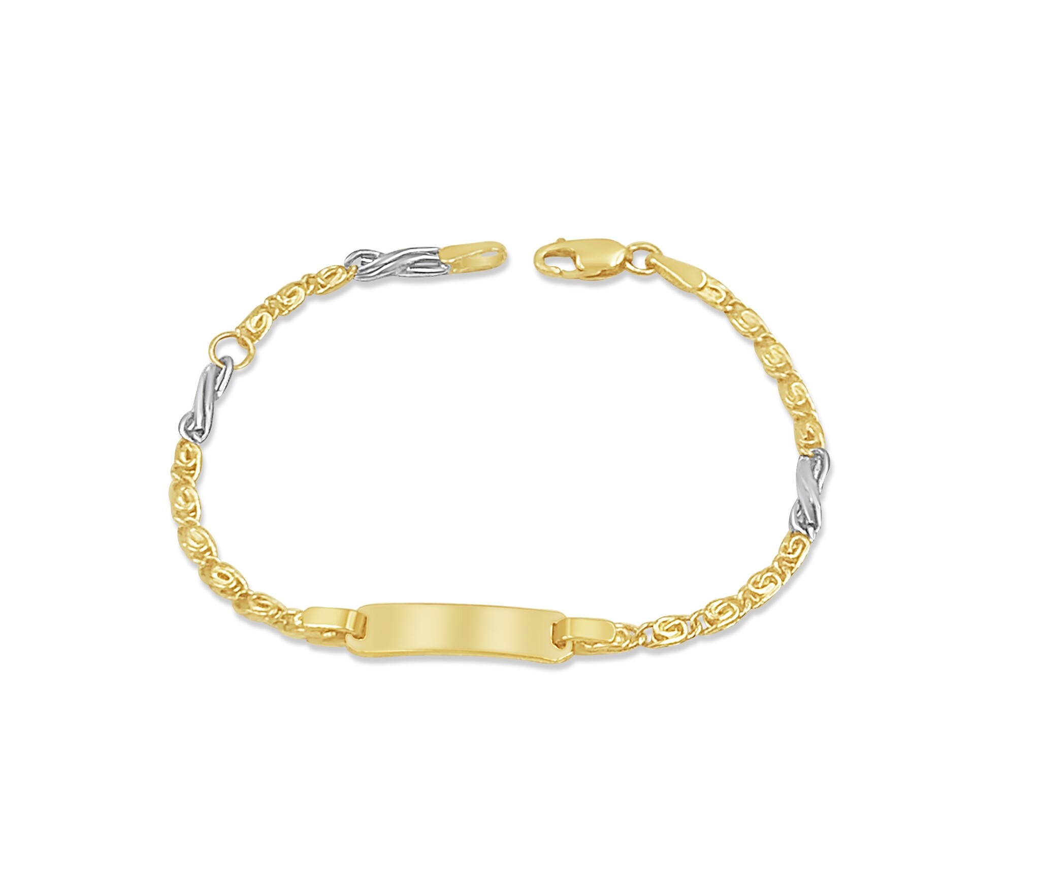18k yellow & white gold baby bracelet