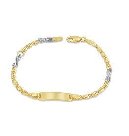 18k geel & wit goud baby armband